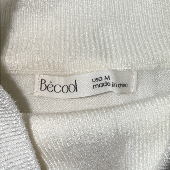 Bécool White Knit Turtleneck - Picture 2 of 2